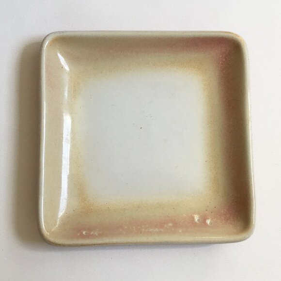 Vintage Heath Ceramics 1980s Pink Peach Rose Ombre Tapas Bread Square Dish Plate - Picture 8 of 8